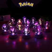 Load image into Gallery viewer, Pokemon 3D Crystal Ball Pokeballs with LED Light Base, Kids Anime Toy Gifts
