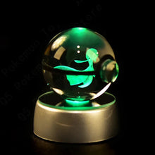 Load image into Gallery viewer, Pokemon 3D Crystal Ball Pokeballs with LED Light Base, Kids Anime Toy Gifts