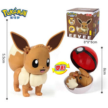 Load image into Gallery viewer, Pokemon Pokeball Anime Figures Toys, Pikachu Gengar Dragonite Snorlax Lapras Pocket Pokeball Toys