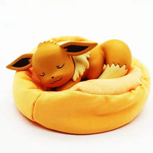 Load image into Gallery viewer, Mini Pokemon Anime Figurines, Sleeping Bean Bag Pikachu Bulbasaur Snorlax Evee Jirachi Komala 6pc Figure Set