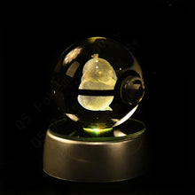 Load image into Gallery viewer, Pokemon 3D Crystal Ball Pokeballs with LED Light Base, Kids Anime Toy Gifts