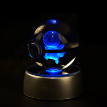 Load image into Gallery viewer, Pokemon 3D Crystal Ball Pokeballs with LED Light Base, Kids Anime Toy Gifts