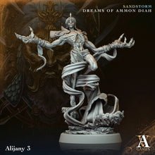 Load image into Gallery viewer, 3D Printed Archvillain Games Alijany Sandstorm Dreams of Ammon Diah 28 32mm D&D