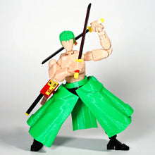 Load image into Gallery viewer, CloudAnimeStudio Roronoa Zoro 3D Printed Anime Figurine, One Piece Action Figures Multi-Jointed Toys