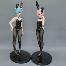 Load image into Gallery viewer, Rem and Ram Twins Bunny Outfit Anime Figurines, Re:ZERO Starting Life in Another World Action Figures