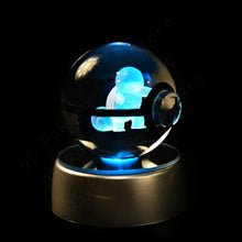 Load image into Gallery viewer, Pokemon 3D Crystal Ball Pokeballs with LED Light Base, Kids Anime Toy Gifts