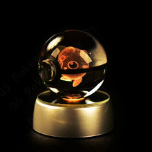 Load image into Gallery viewer, Pokemon 3D Crystal Ball Pokeballs with LED Light Base, Kids Anime Toy Gifts