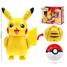 Load image into Gallery viewer, Pokemon Pokeball Anime Figures Toys, Pikachu Gengar Dragonite Snorlax Lapras Pocket Pokeball Toys