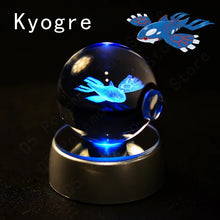 Load image into Gallery viewer, Pokemon 3D Crystal Ball Pokeballs with LED Light Base, Kids Anime Toy Gifts