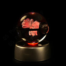 Load image into Gallery viewer, Pokemon 3D Crystal Ball Pokeballs with LED Light Base, Kids Anime Toy Gifts