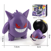 Load image into Gallery viewer, Pokemon Pokeball Anime Figures Toys, Pikachu Gengar Dragonite Snorlax Lapras Pocket Pokeball Toys