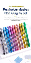 Load image into Gallery viewer, 12 Colors Metallic Markers Pens Silver Gold Paint Pens for Black Paper, Glass, Rock Painting
