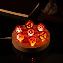 Load image into Gallery viewer, Mangekyo Sharingan Crystal Ball Set 7 PCS With LED Light Base, Naruto Shippuden Anime Figurines Night Lamps