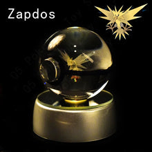 Load image into Gallery viewer, Pokemon 3D Crystal Ball Pokeballs with LED Light Base, Kids Anime Toy Gifts