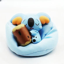 Load image into Gallery viewer, Mini Pokemon Anime Figurines, Sleeping Bean Bag Pikachu Bulbasaur Snorlax Evee Jirachi Komala 6pc Figure Set