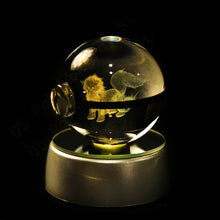 Load image into Gallery viewer, Pokemon 3D Crystal Ball Pokeballs with LED Light Base, Kids Anime Toy Gifts