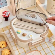 Load image into Gallery viewer, Simple Cute Portable Lunch Box, With Compartment & Microwave-Safe, Perfect for Work, School, or Picnics