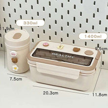 Load image into Gallery viewer, Simple Cute Portable Lunch Box, With Compartment & Microwave-Safe, Perfect for Work, School, or Picnics