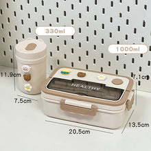Load image into Gallery viewer, Simple Cute Portable Lunch Box, With Compartment & Microwave-Safe, Perfect for Work, School, or Picnics