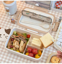 Load image into Gallery viewer, Simple Cute Portable Lunch Box, With Compartment & Microwave-Safe, Perfect for Work, School, or Picnics