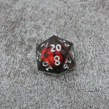 Load image into Gallery viewer, Smaug's Eye | 7 Piece Moving Eye DnD Dice Set | Acrylic RPG Gaming Dice