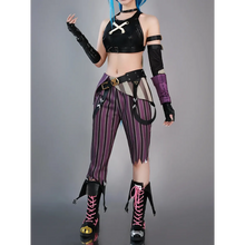 Load image into Gallery viewer, Arcane Jinx Cosplay Costume β LOL Season 2 Loli Outfit with Wig & Accessories