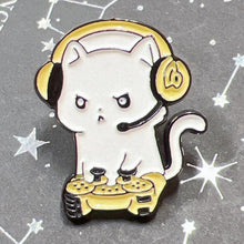 Load image into Gallery viewer, Cute Gaming Cat Lapel Pin – Gift for Gamers and Feline Fans