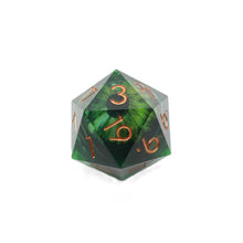 Load image into Gallery viewer, Green Slaadi's Eye - Giant D20 Moving Eye DnD Dice | Acrylic RPG Gaming Dice