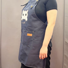 Load image into Gallery viewer, Canvas Cat Apron – Adjustable Cross-Back Chef Apron with Pockets