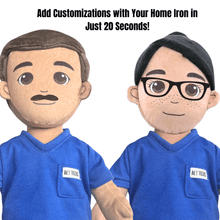 Load image into Gallery viewer, Custom Plush Doll - Add Mustache, Freckles, Glasses, and More | DIY Friendly