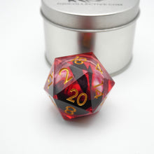 Load image into Gallery viewer, Nosferatu's Eye - Giant D20 Moving Eye DnD Dice | Acrylic RPG Gaming Dice