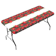 Load image into Gallery viewer, TCPlus Polyester Fittted 6ft Tablecloth- Winter