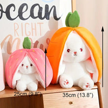 Load image into Gallery viewer, Strawberry Carrot Bunny Plush – Soft Gift Toy for Girls and Kids