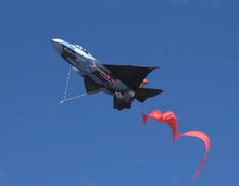 Load image into Gallery viewer, 70 Inch (6ft) Wingspan WindNSun 3-D SkyGiant F-35 Lightning II Ripstop Nylon Jet Kite