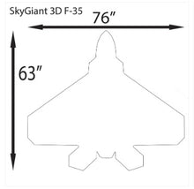 Load image into Gallery viewer, 70 Inch (6ft) Wingspan WindNSun 3-D SkyGiant F-35 Lightning II Ripstop Nylon Jet Kite