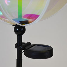 Load image into Gallery viewer, Iridescent 11" Gazing Ball Spinner with Solar Light