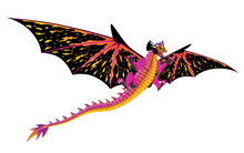 Load image into Gallery viewer, Image of 3-D Red, orange, Black 3-D Dragon Kite