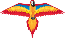 Load image into Gallery viewer, FantasyFliers Red Macaw Nylon Kite, 70 Inches Wide