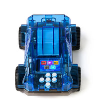 Load image into Gallery viewer, Toy robot with a transparent blue body on a white background
