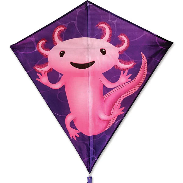 30 INCH WIDE Diamond Kite - Axolotl
