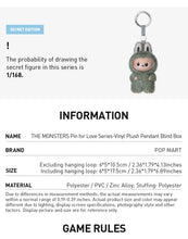 Load image into Gallery viewer, Pop Mart Labubu Pin for Love Series Blind Box (A-M) Yellow
