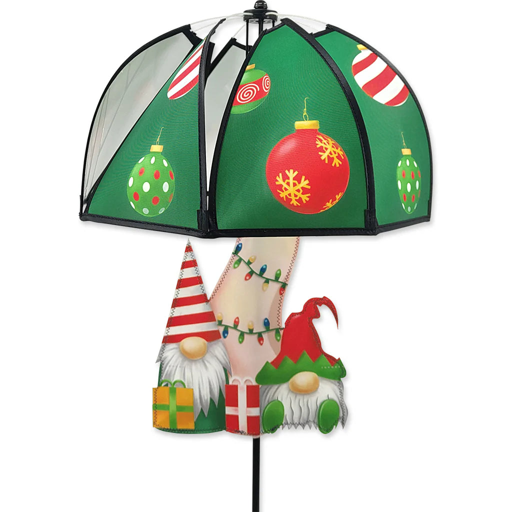 15 Inch Christmas Gnomes Mushroom Spinner