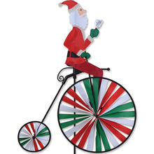 Load image into Gallery viewer, High Wheel Bike Spinner - Santa
