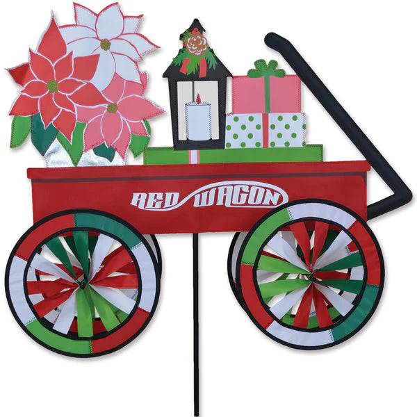 27 Inch Christmas Red Wagon  spinner