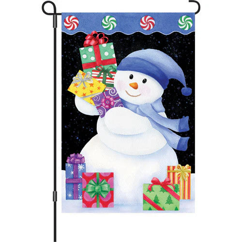Snowman Presents 12 and 28 inch flags