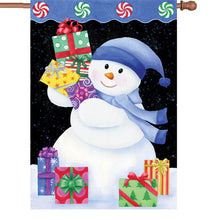 Load image into Gallery viewer, Snowman Presents 12 and 28 inch flags
