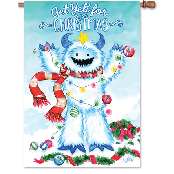 28 INCH GET YETI FOR CHRISTMAS FLAG