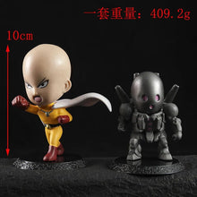 Load image into Gallery viewer, 6Pcs One Punch Man Chibi Anime Figures, Saitama Genos Garou Bang Tatsumaki Mumen Rider Metal Knight, OPM Collection Set
