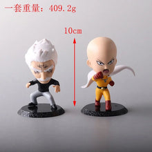 Load image into Gallery viewer, 6Pcs One Punch Man Chibi Anime Figures, Saitama Genos Garou Bang Tatsumaki Mumen Rider Metal Knight, OPM Collection Set
