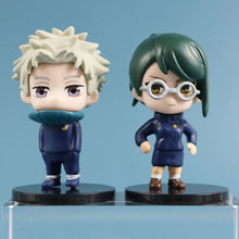 Load image into Gallery viewer, 6 Pcs Set Jujutsu Kaisen Gojo Satoru Geto Suguru Zenin Maki Inumaki Toge Panda Yuta Okkotsu Figures, Kawaii Chibi Mini Anime Figurines PVC JJK Model Statue Toys 6-8 cm
